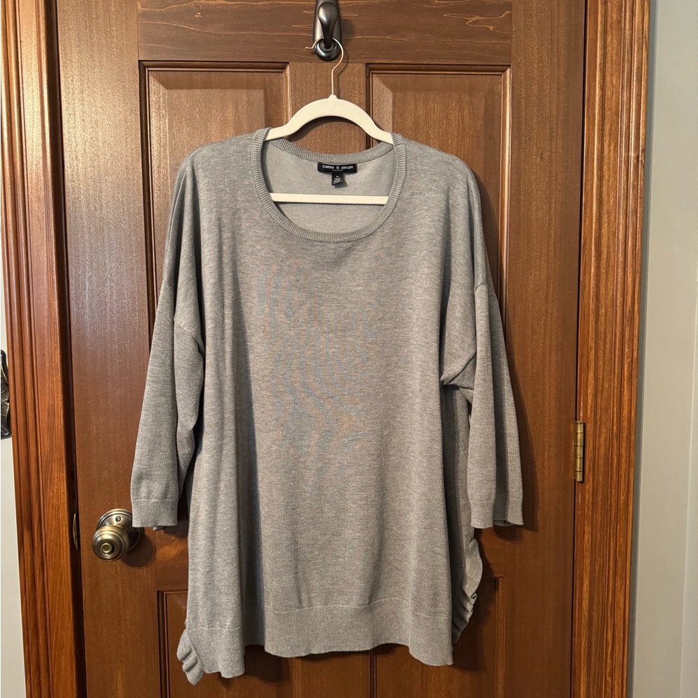Cable & Gauge Gray Sweater